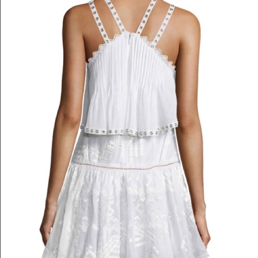 Rebecca Taylor NWT Sleeveless Embroidered Popover Camisole Dress in Snow 🔥 - Picture 3 of 12